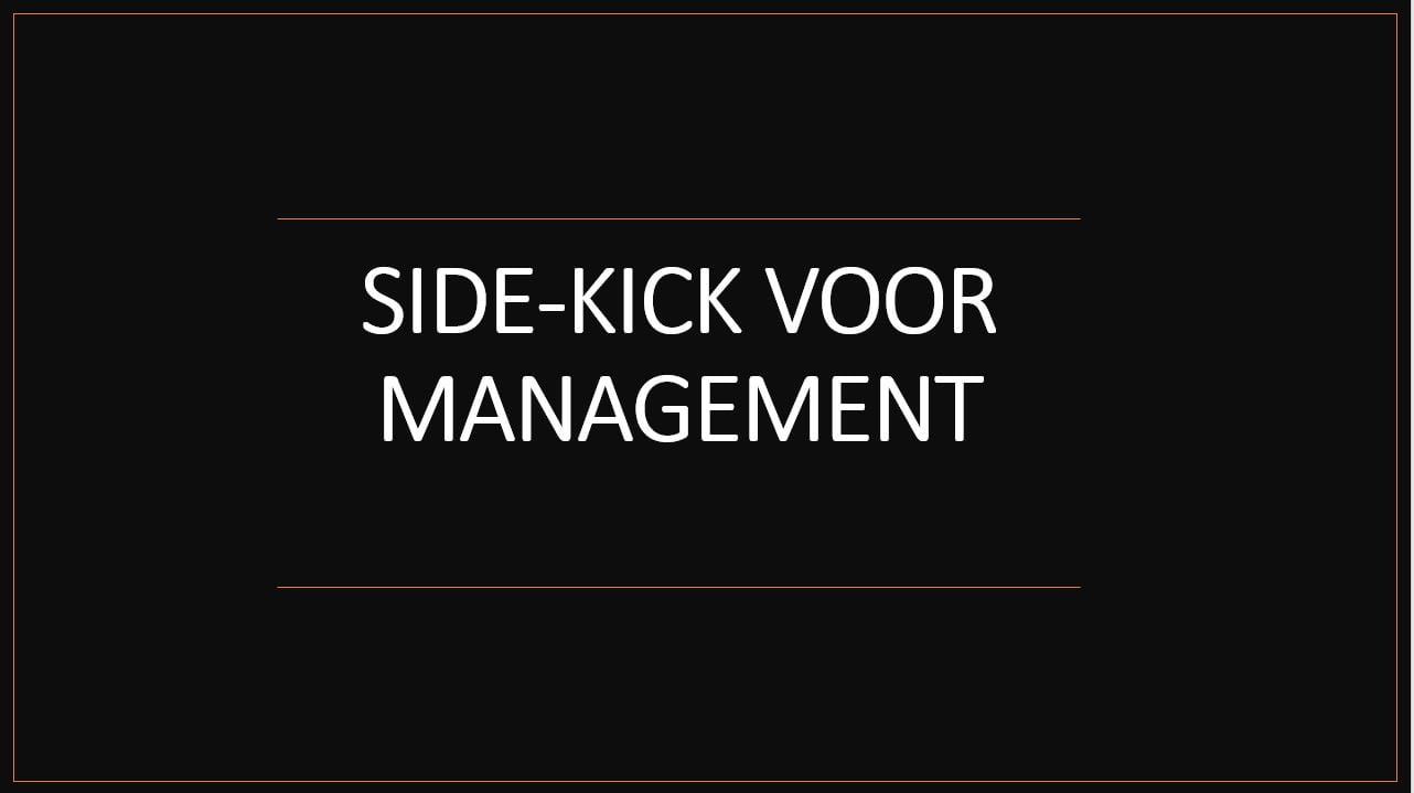 SIDE-KICK VOOR MANAGEMENT- company optimizer