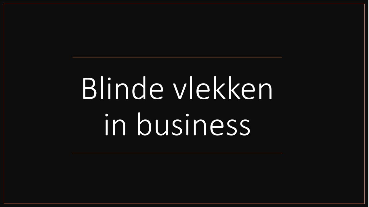 Blinde vlekken in business - company optimizer